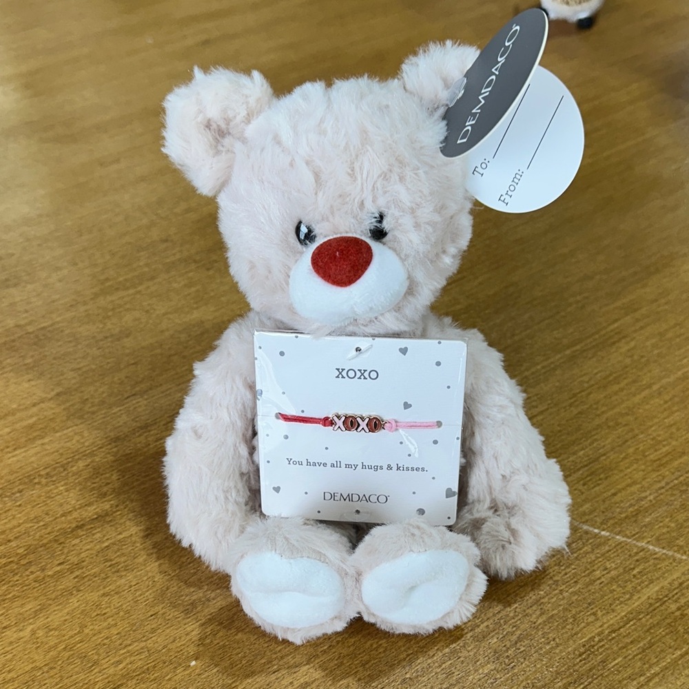 Demdaco Plush Bear with bracelet